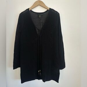 House of Harlow 1960 Black Mesh Cover Up Top XS NWT